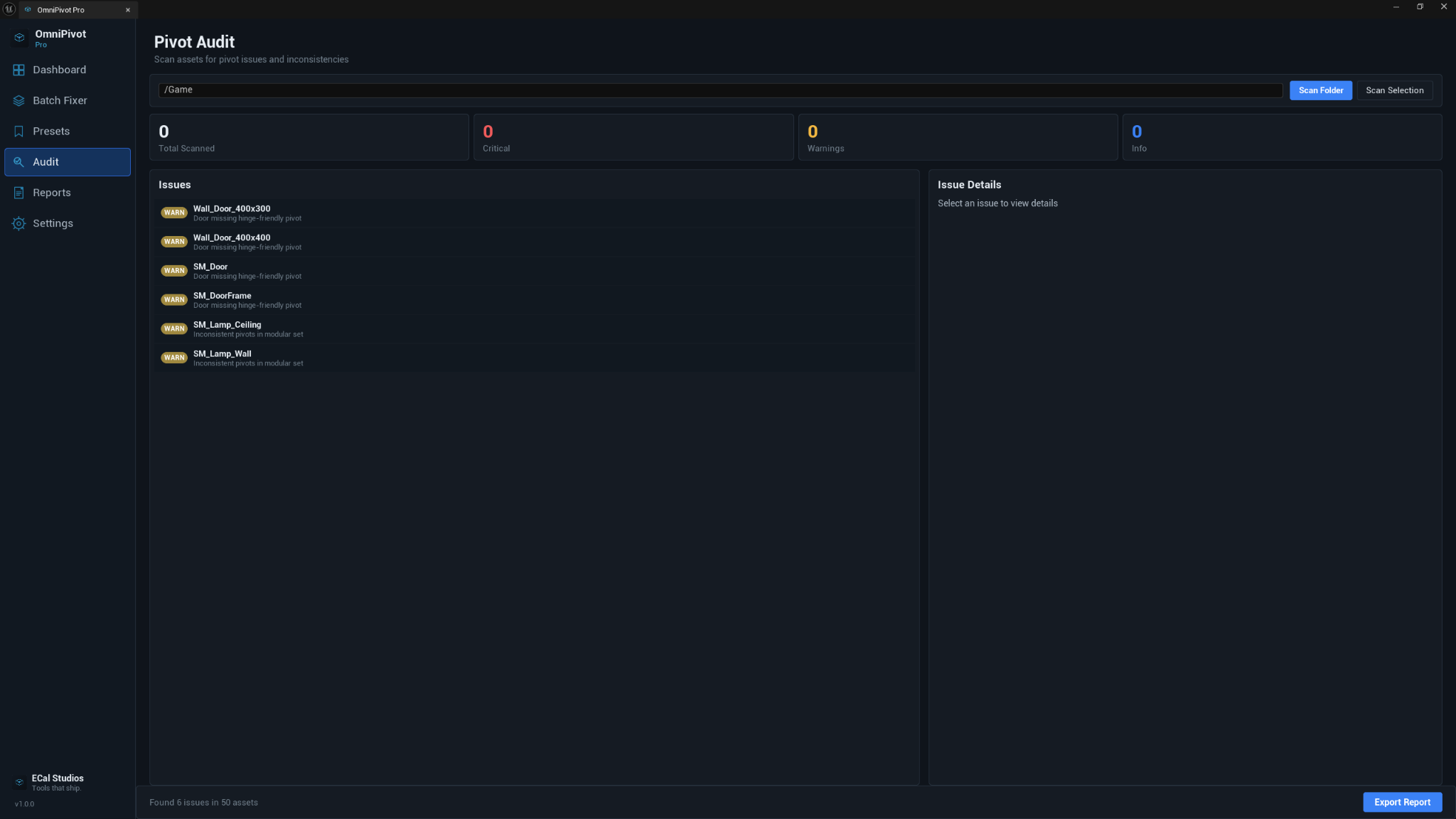 OmniPivot Pro Pivot Audit